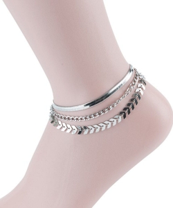 Fashion Multi Chain Anklet AN320048 SILVER